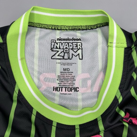 Invader Zim GIR Screaming Striped Juniors Jersey Tank Top MEDIUM New - Picture 10 of 11